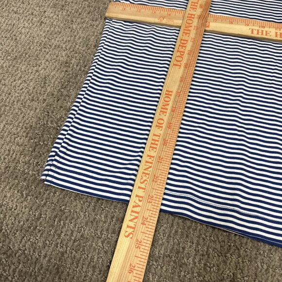 Loft Top Blue White Striped Cap Sleeve Women’s Size XS - Picture 6 of 11